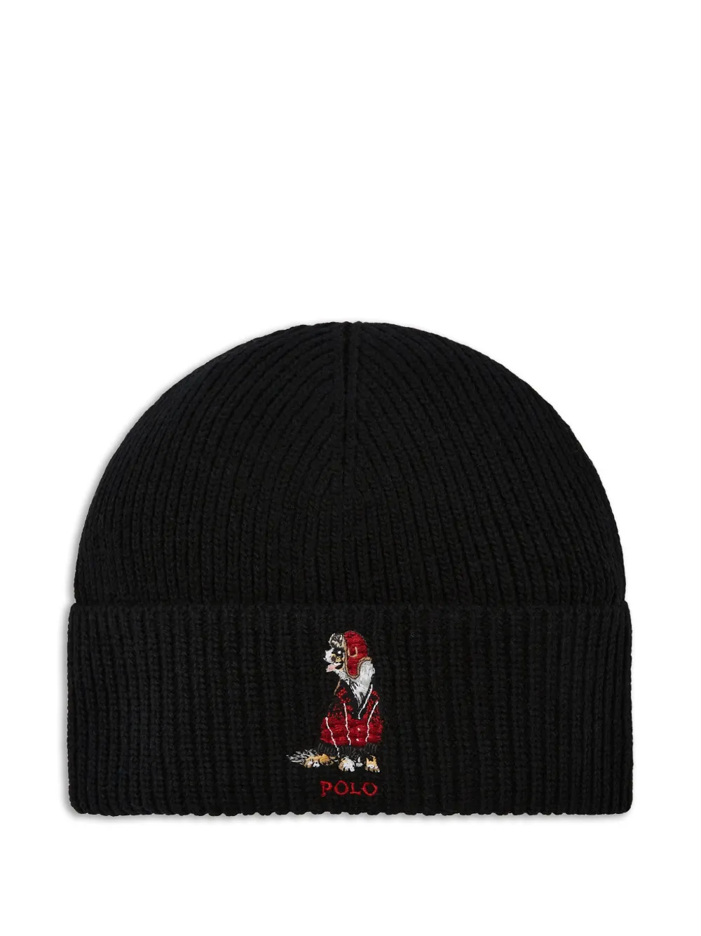 Polo Ralph Lauren Holiday Dog beanie hat - Nero