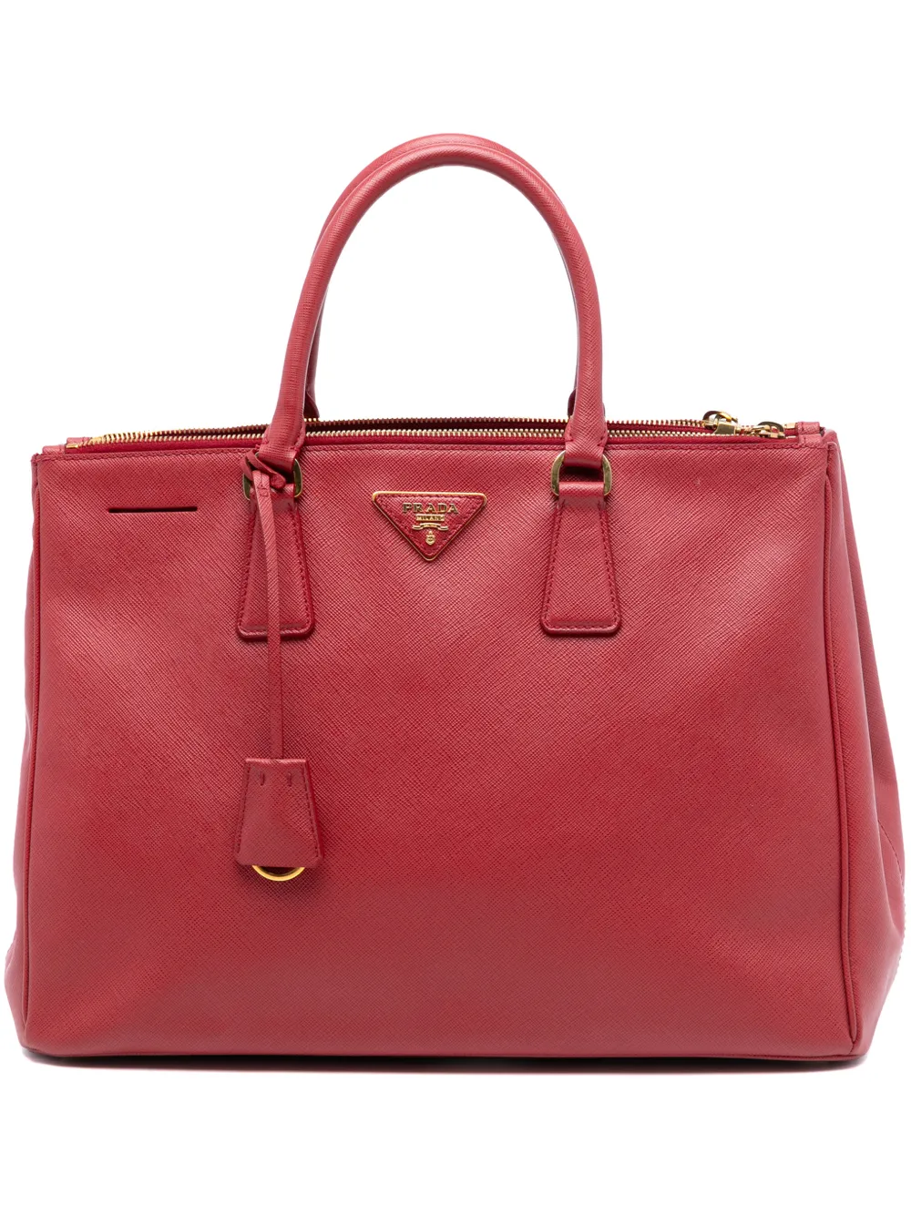 Prada Pre-Owned 2010-2025 Large Saffiano Lux Galleria Double Zip satchel - Red