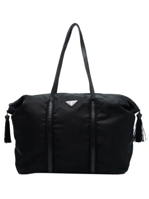 Prada Pre-Owned 2013-2025 Vitello Trimmed Tessuto tote bag