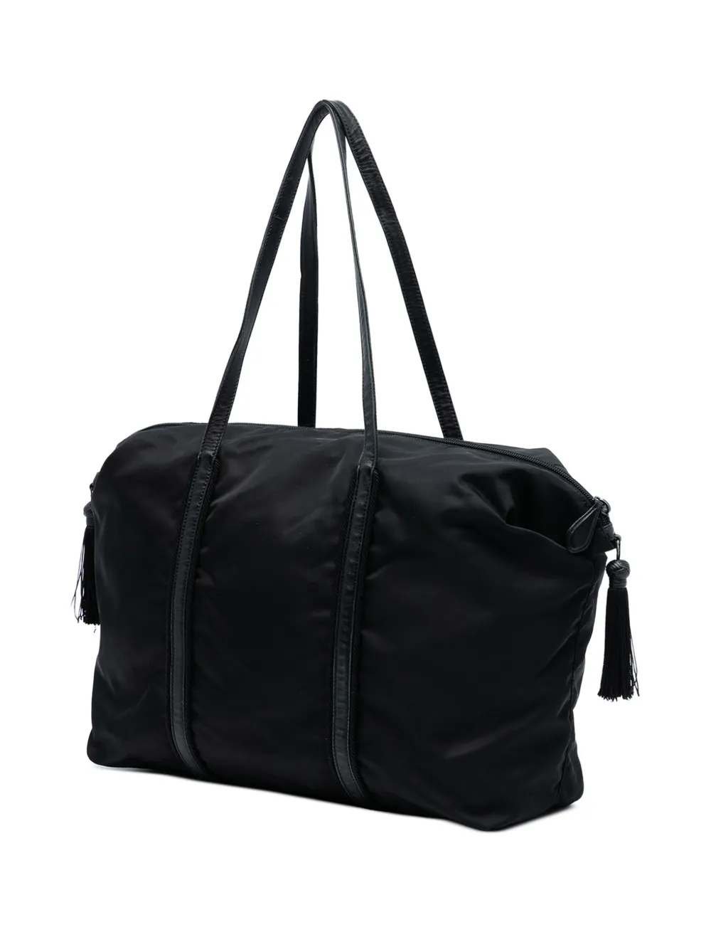 2013-2025 Vitello Trimmed Tessuto Tote Bag