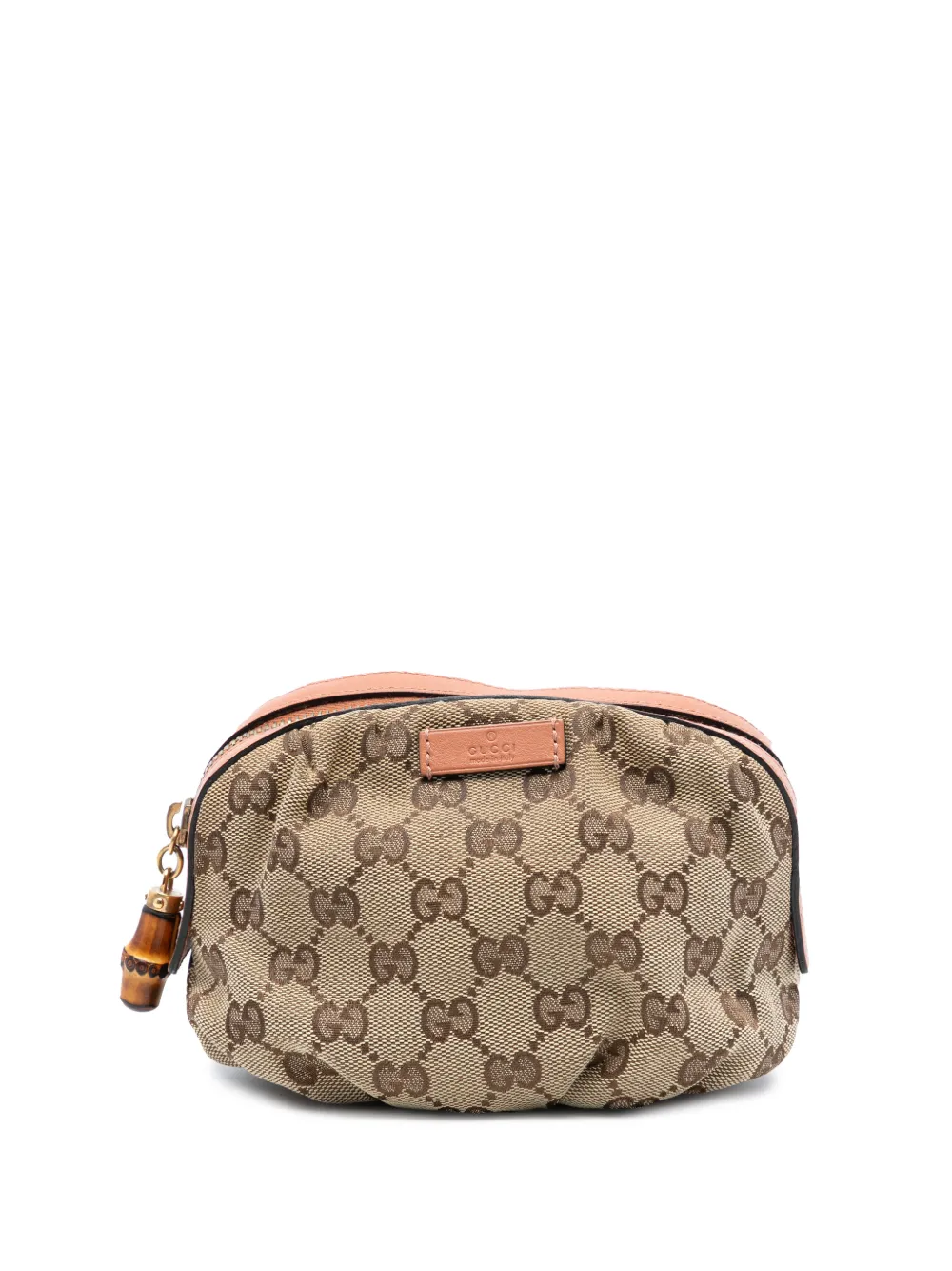 Gucci Pre-Owned Trousse in tela GG e bambù 2000-2015 - Marrone