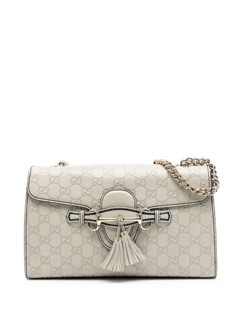 Gucci Pre-Owned 2016-2025 Medium Guccissima Emily shoulder bag - Bianco