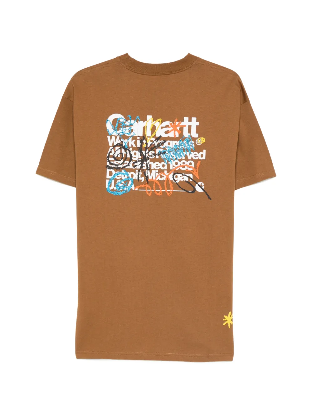 Carhartt WIP Primary T-shirt met print Bruin