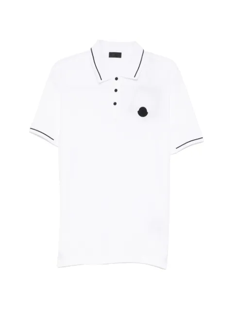 Moncler рубашка поло с нашивкой-логотипом
