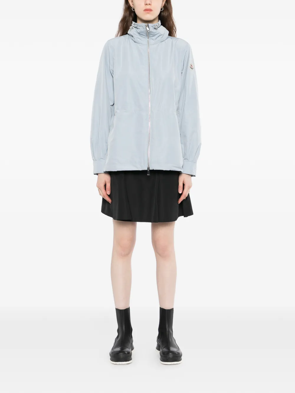 Moncler Enette jack met capuchon en rits Blauw