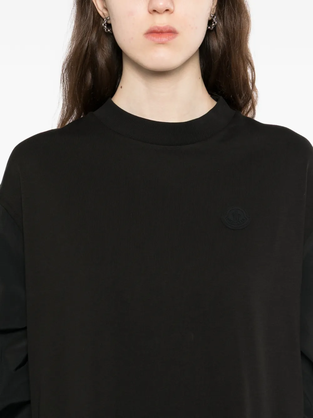 Moncler T-shirt met logopatch Zwart