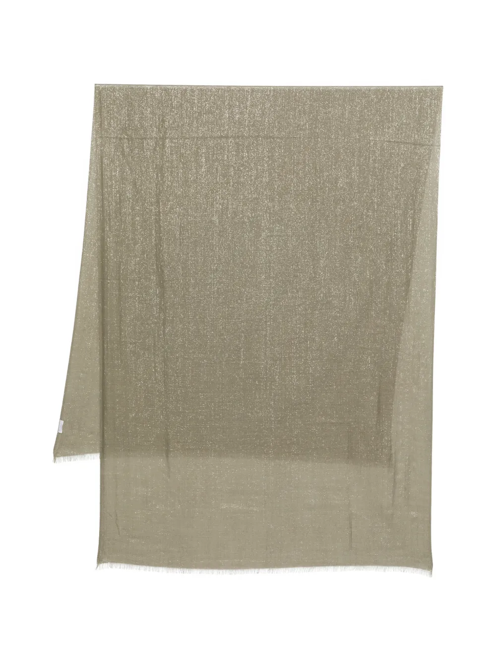 Brunello Cucinelli fringed scarf - Verde