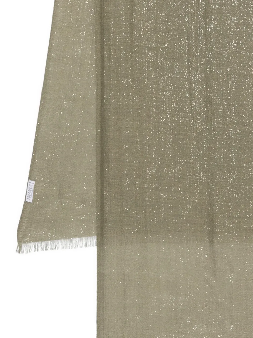  Brunello Cucinelli Fringed Scarf - Green 