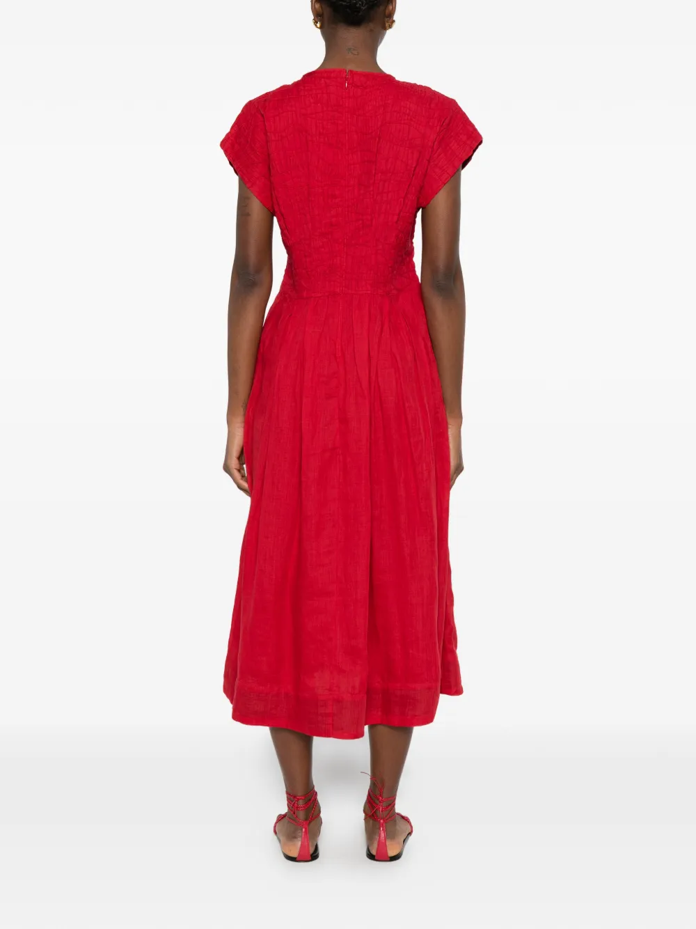 Textured Midi Dress