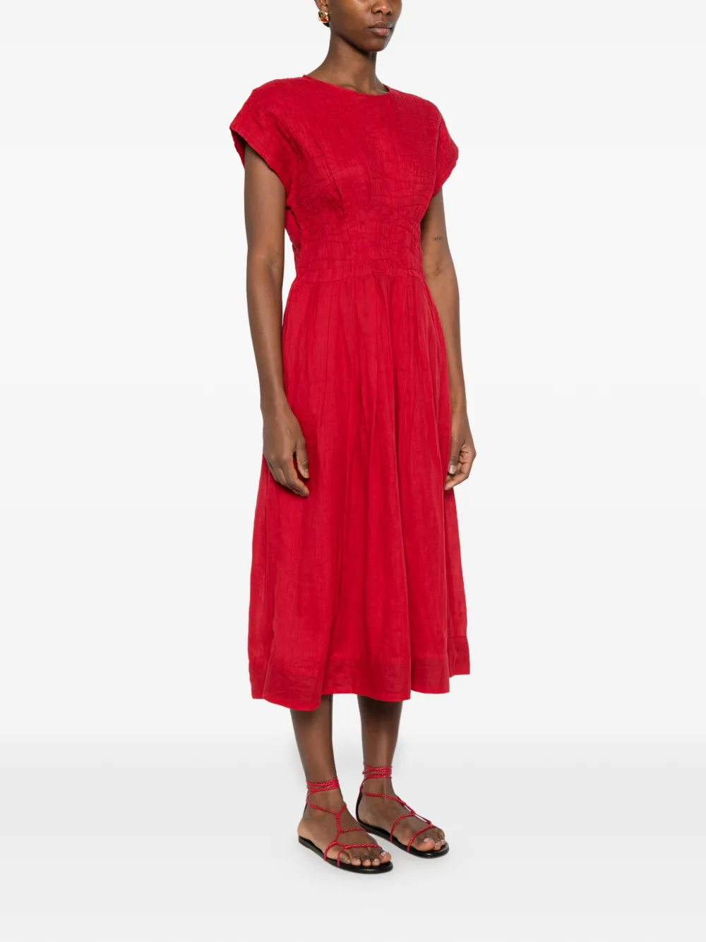 Textured Midi Dress