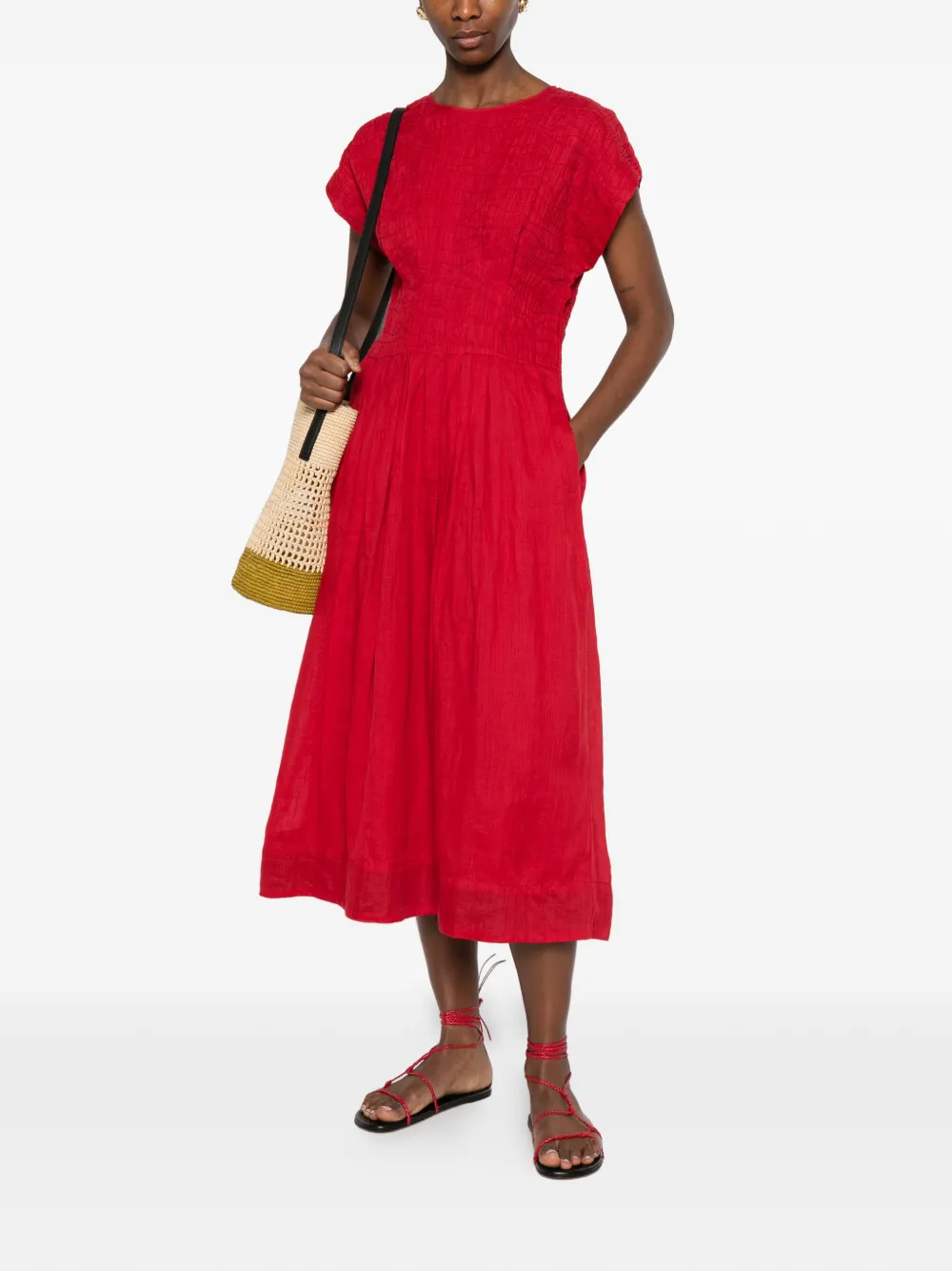 Textured Midi Dress
