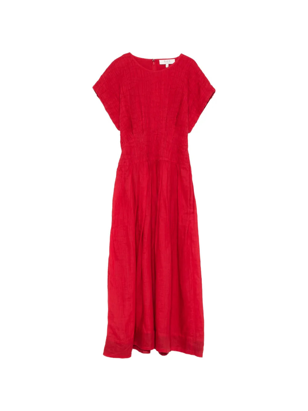 Sea textured midi dress - Rosso
