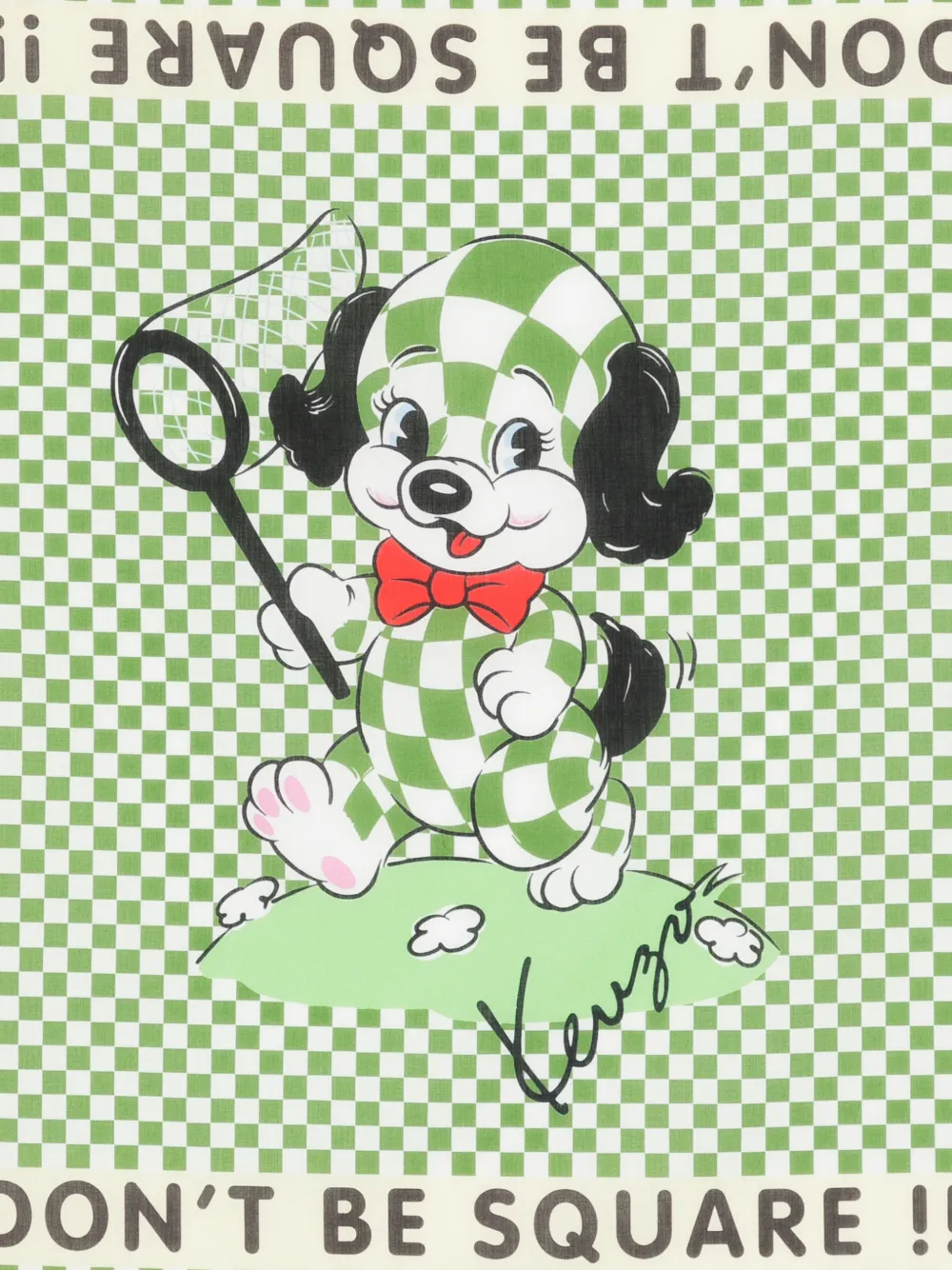  Kenzo Check Scarf - Green 