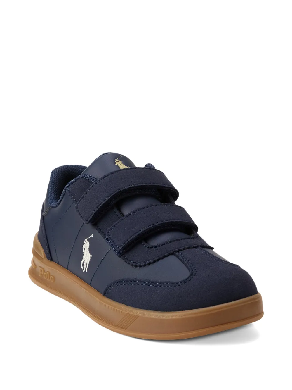 POLO RALPH LAUREN KIDS Sneakers met pony-detail en klittenband Blauw