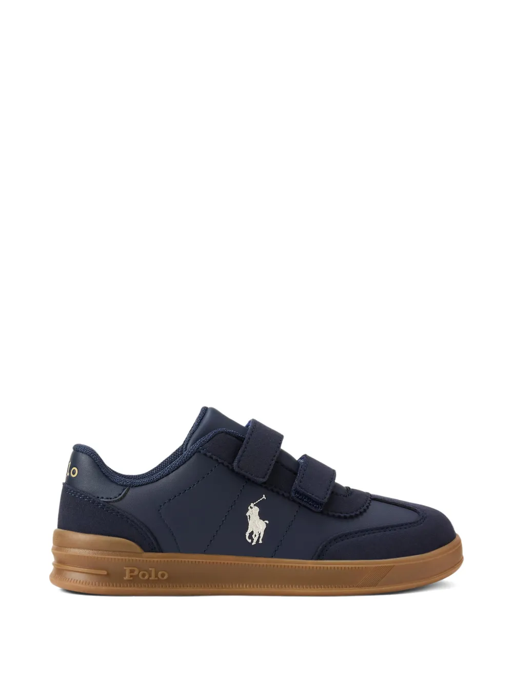 POLO RALPH LAUREN KIDS Sneakers met pony-detail en klittenband Blauw