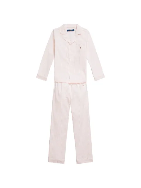 POLO RALPH LAUREN KIDS striped embroidered sleep set