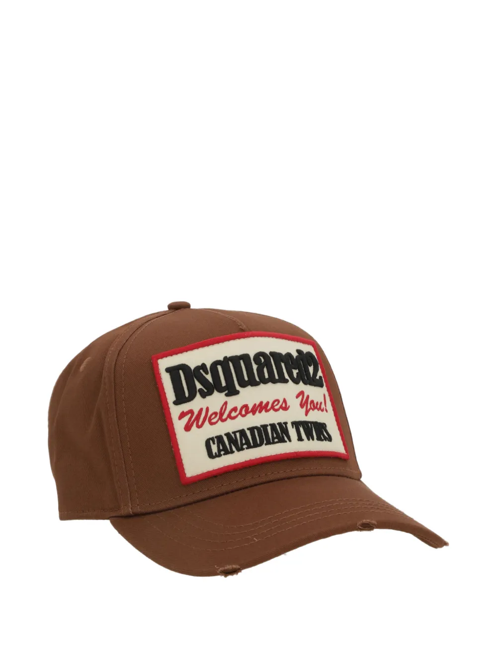 Dsquared2 Logo-patch Cap Hat In Brown