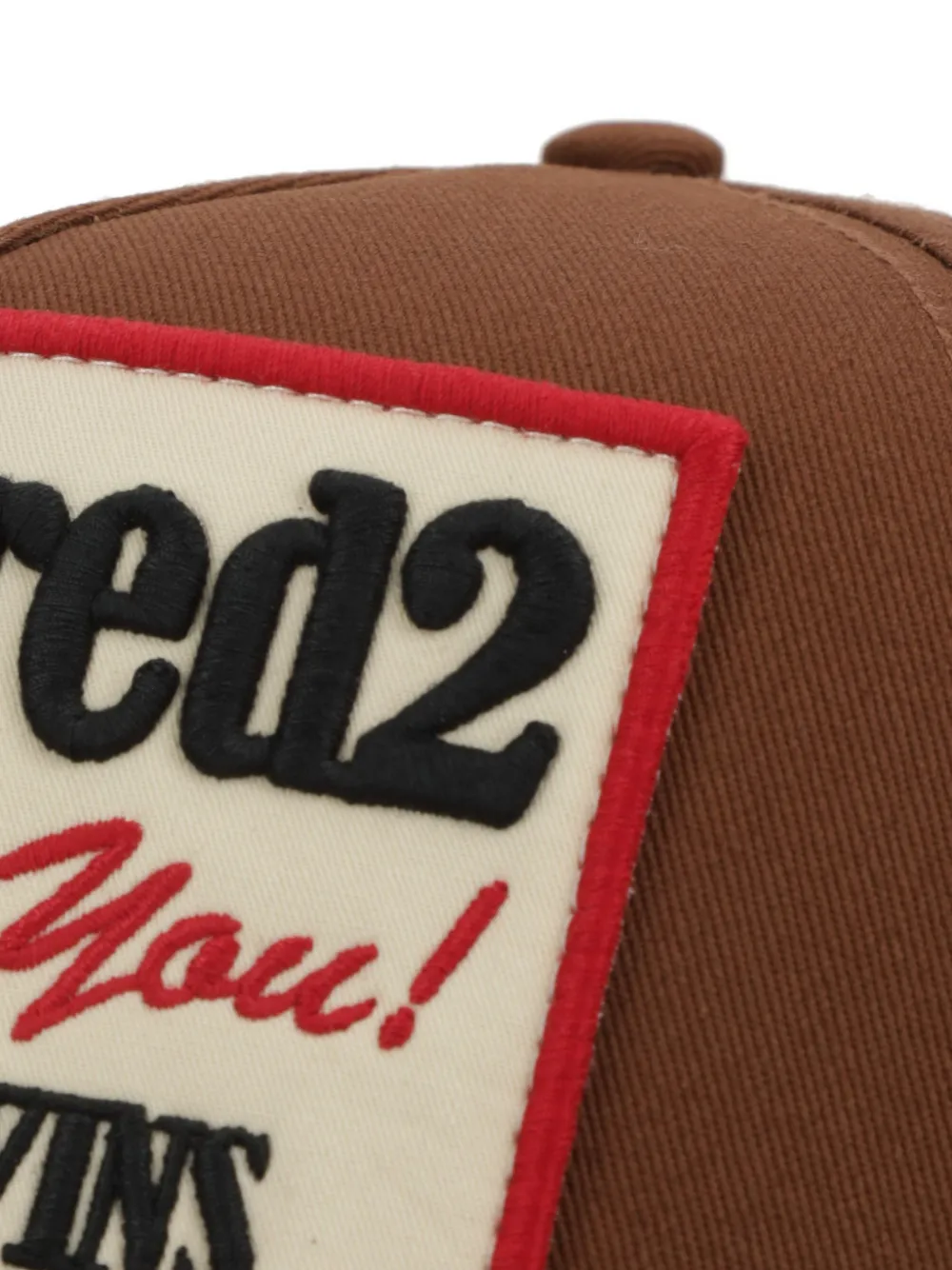 Dsquared2 Logo-patch Cap Hat In Brown