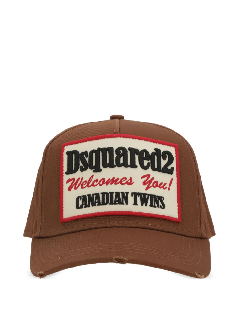 DSQUARED2 logo-patch cap hat - Marrone
