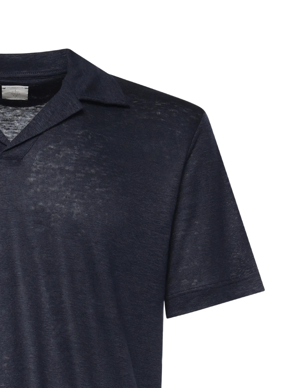 Eleventy T-shirt met reverskraag Blauw