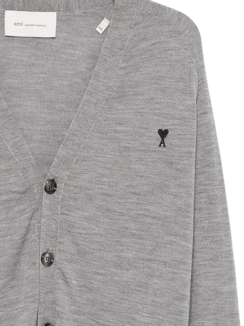 AMI Paris Button-up vest Grijs
