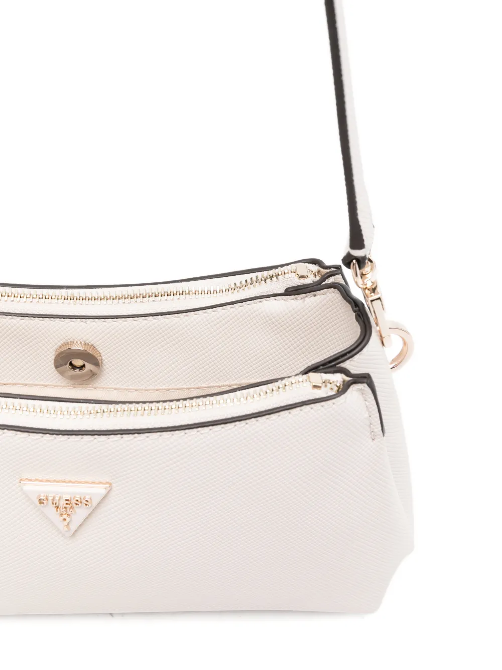 GUESS USA Noelle II kleine schoudertas met applicatie Beige