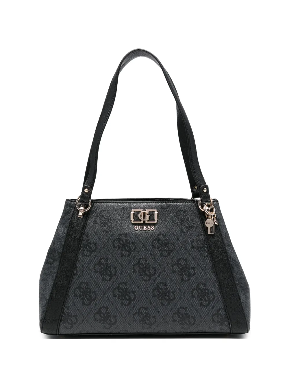 Guess Usa Karnilla Logo-charm Tote Bag In Gray