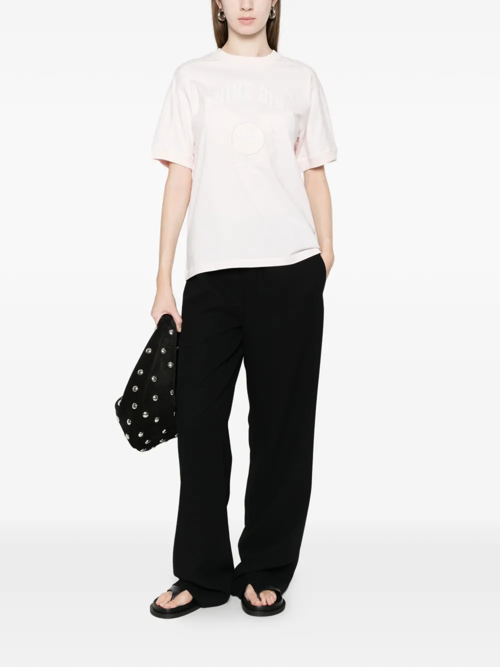 ANINE BING Jaylin T-shirt met ronde hals en korte mouwen Roze