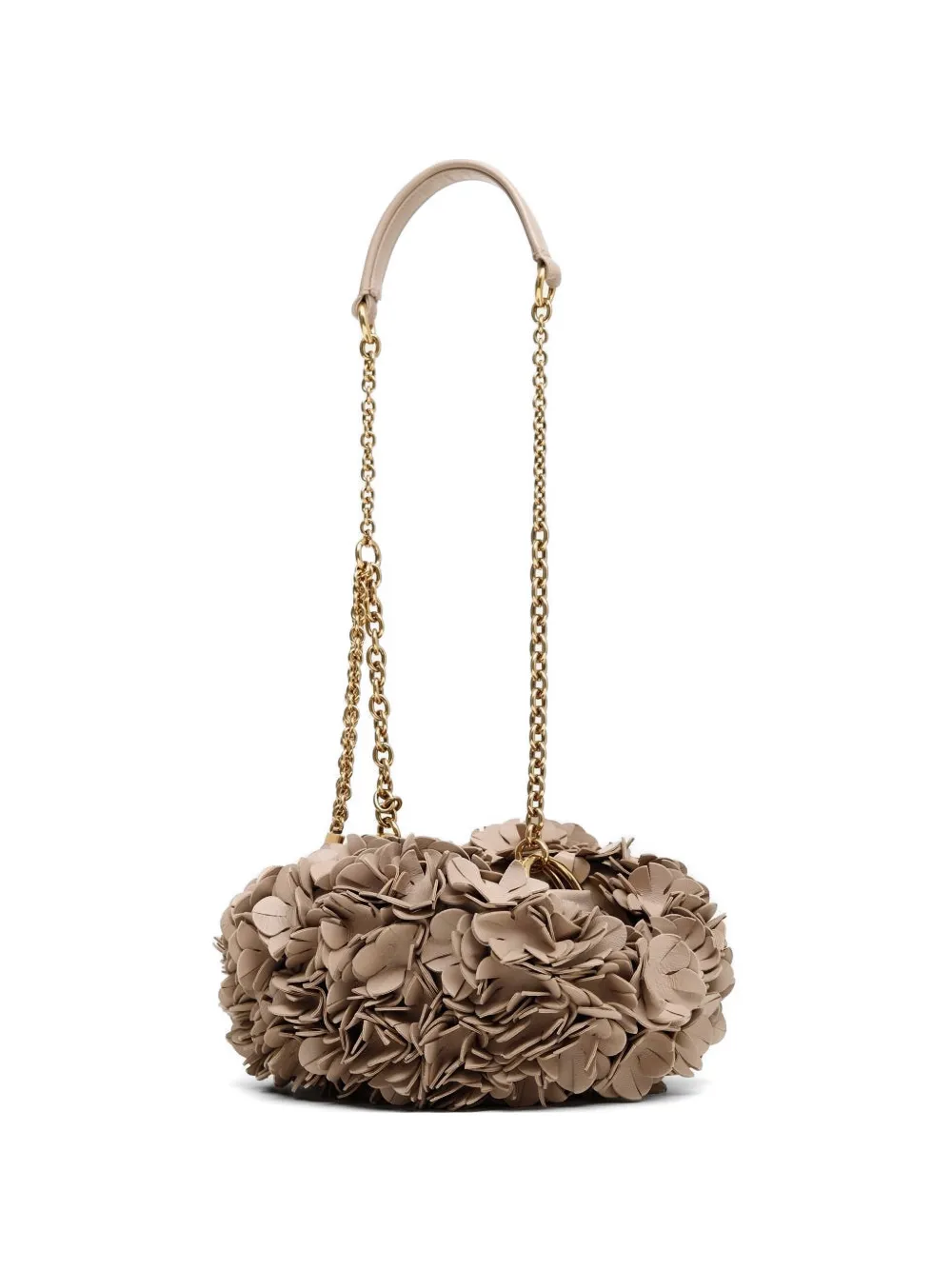 Chloé flower appliqué shoulder bag - Toni neutri