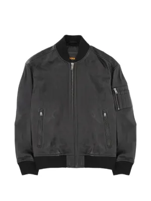 BOSS レザージャケット 黒 中古・古着通販】HUGO BOSS (ヒューゴ ボス) レザージャケット