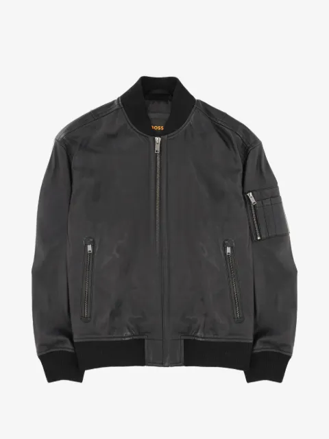 BOSS Leren bomberjack