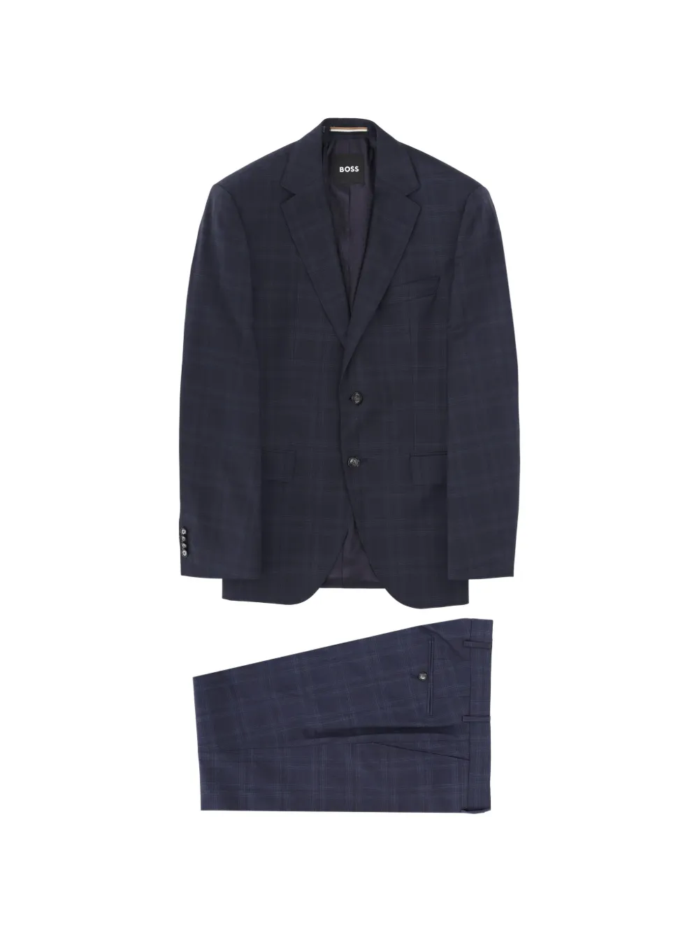 BOSS plaid-pattern suit - Blu