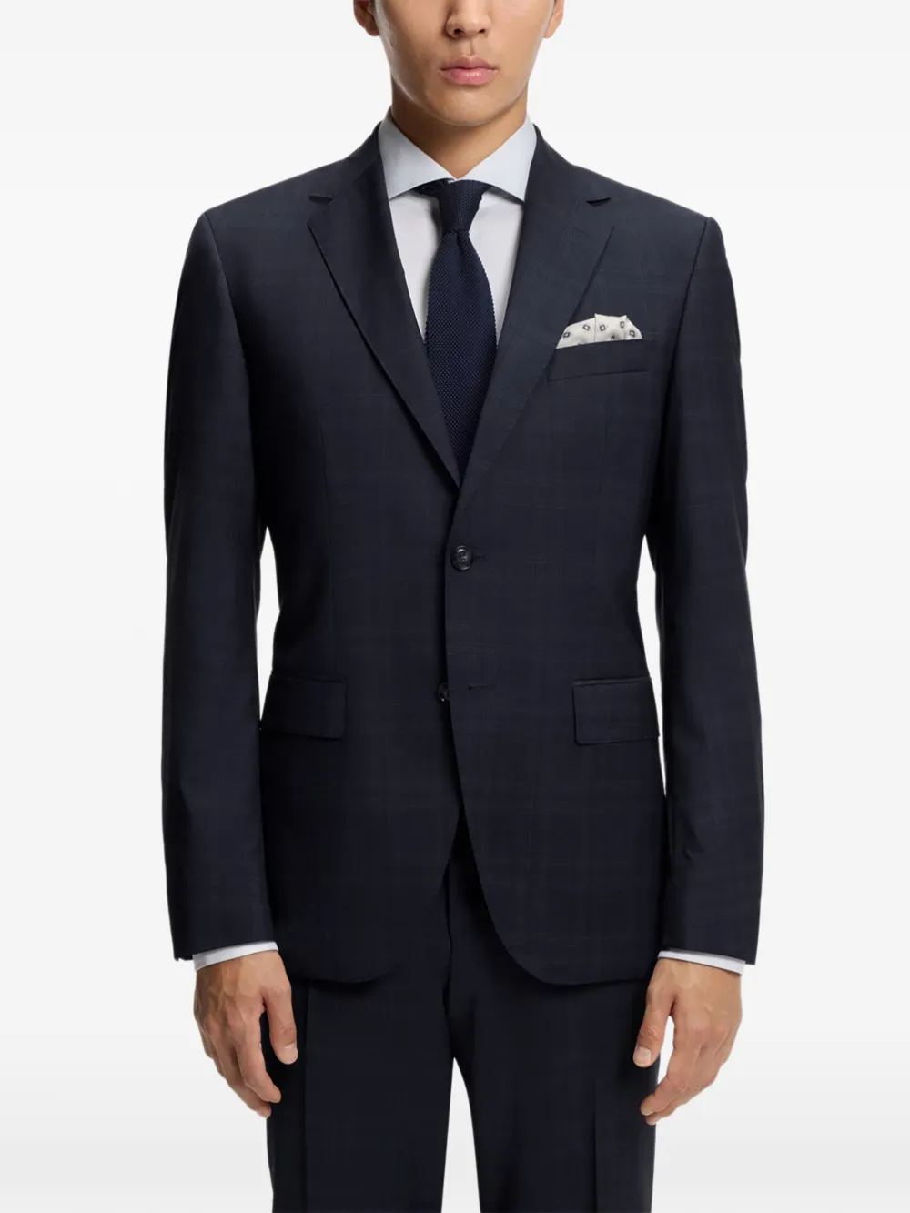 BOSS plaid-pattern suit - Blu