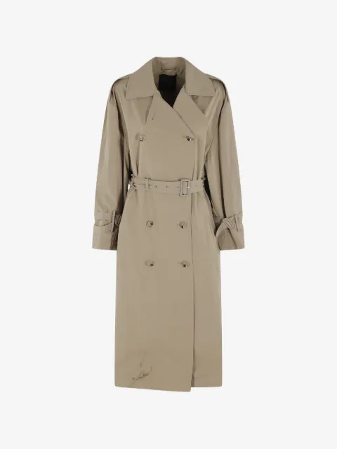 Semicouture Monica Taupe belted double-breasted coat