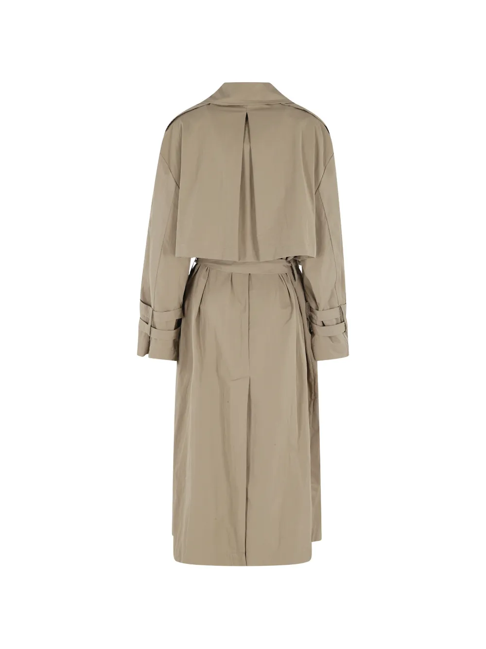 Semicouture Monica Taupe jas met dubbele rij knopen en ceintuur Bruin