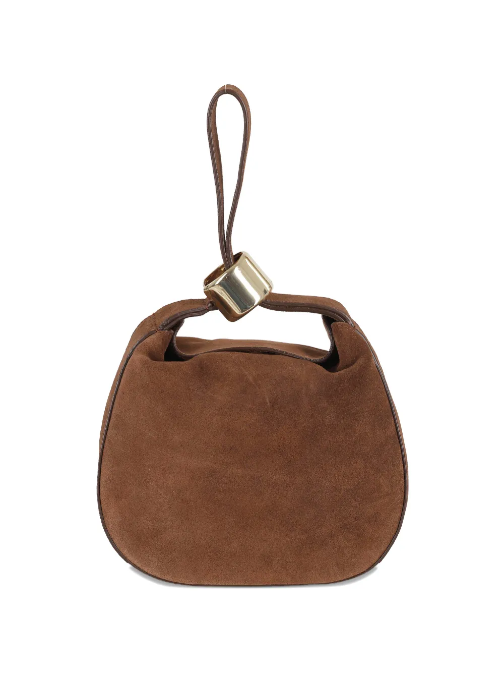 Semicouture BAILY ring handle tote bag - Marrone