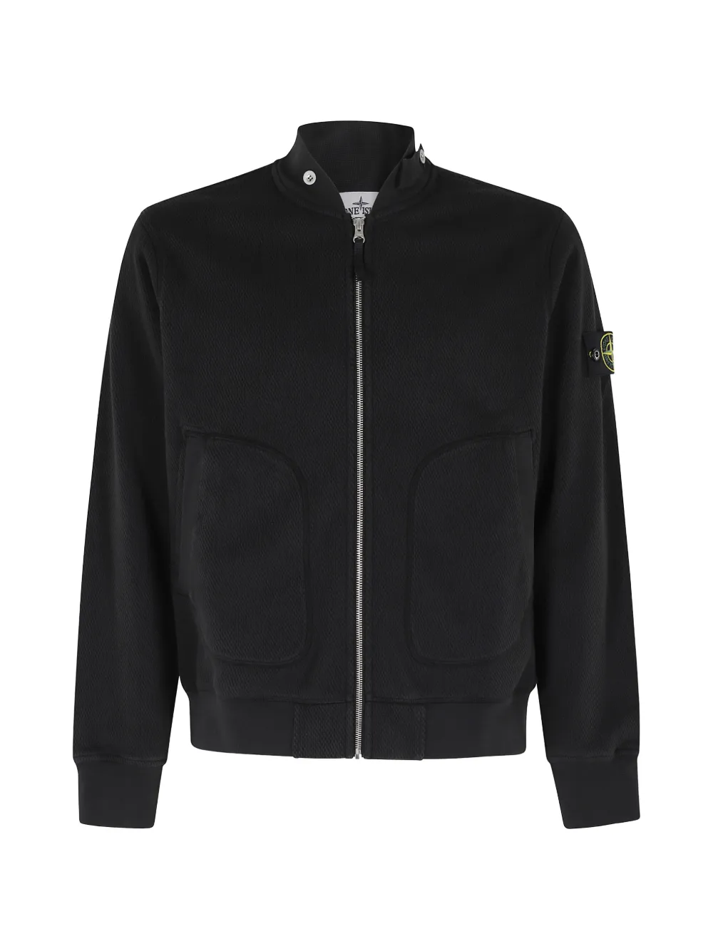 Stone Island zipped bomber jacket - Nero