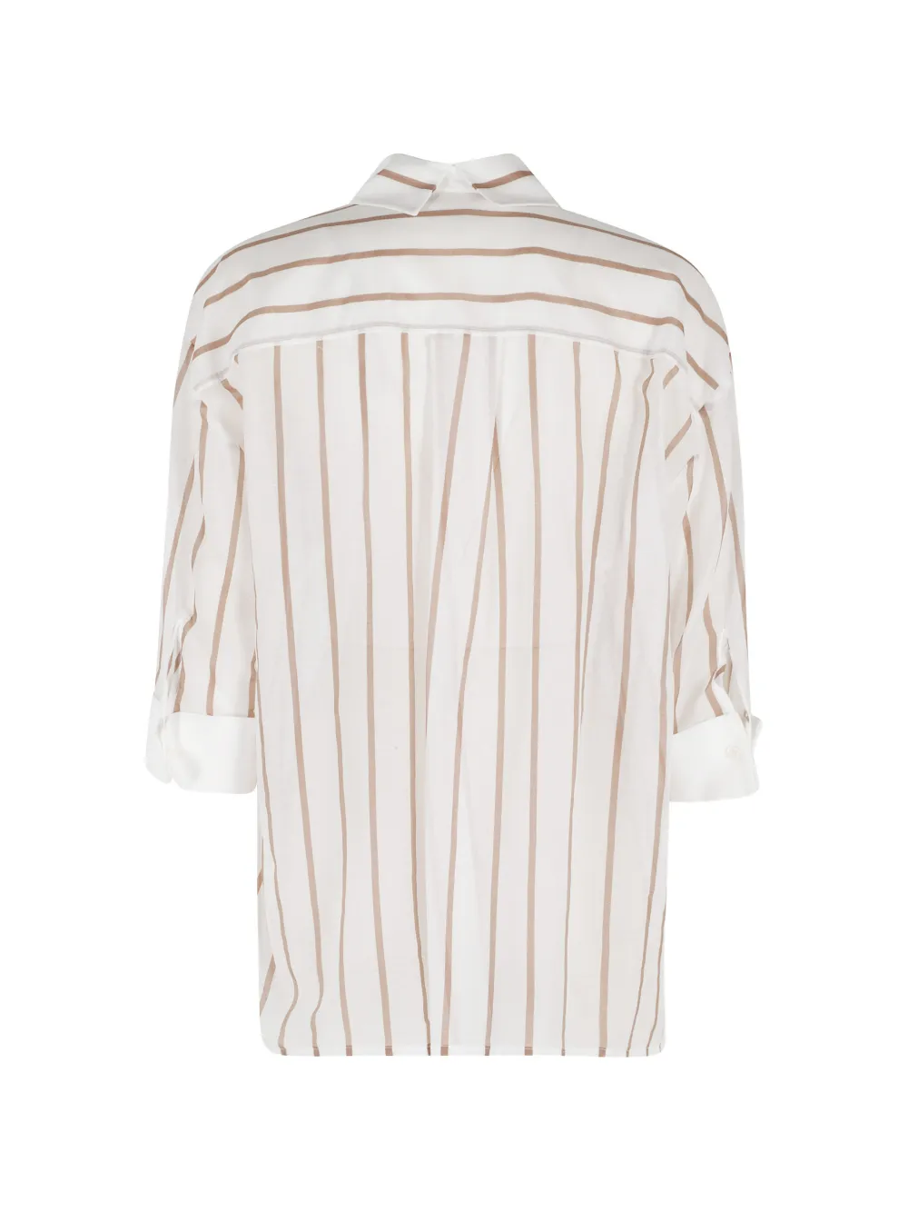  Semicouture Gracia Striped Pocket Shirt - White 