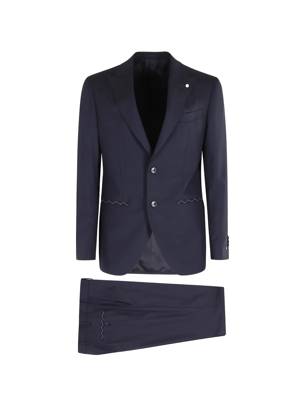 LUIGI BIANCHI MANTOVA Abito Monopetto zig zag suit - Blu