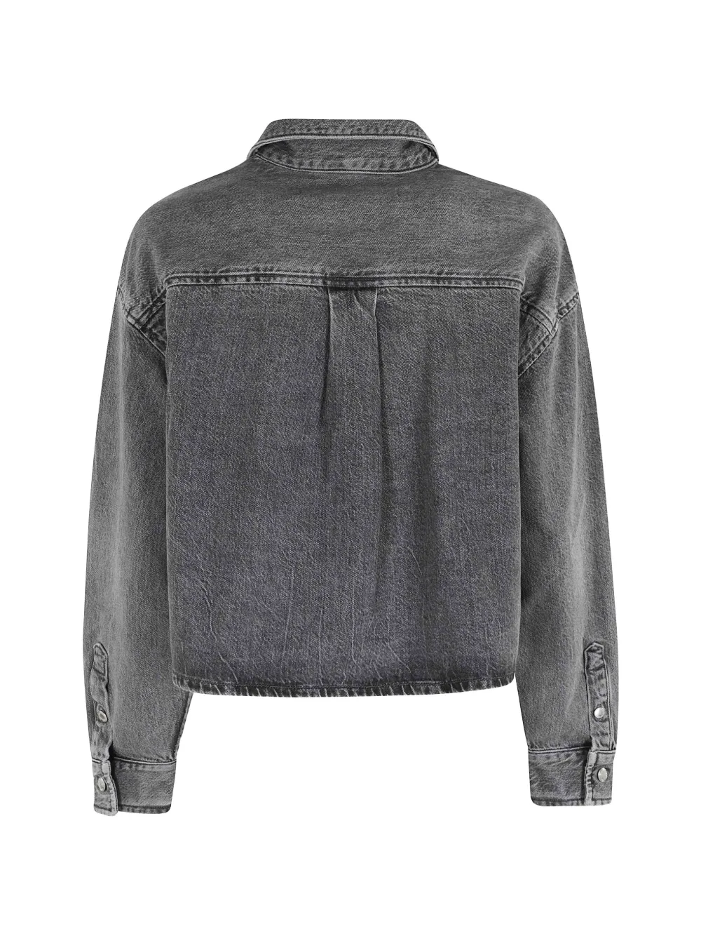  Alexander Wang Cropped Denim Shirt - Grey 