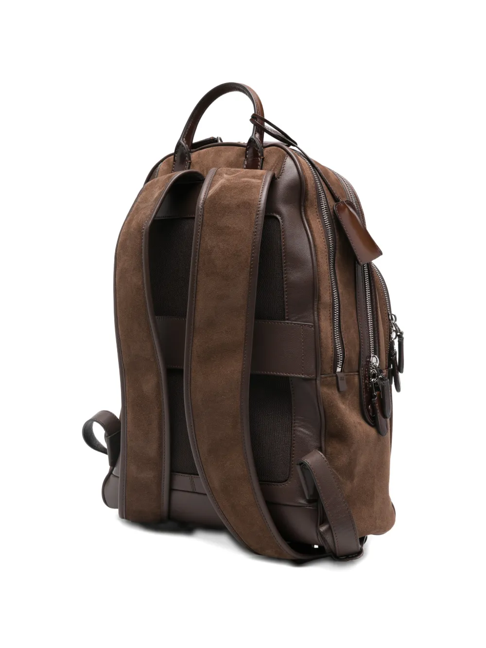 Zipped Suede Backpack