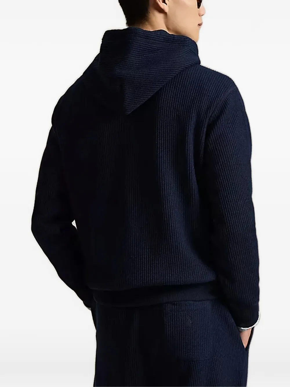 Polo Ralph Lauren Wafelgebreide trui met capuchon Blauw