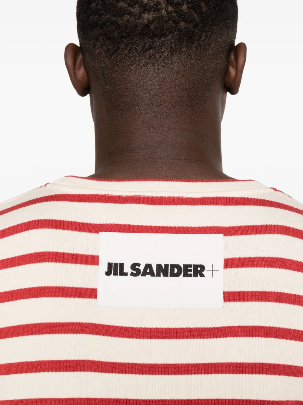 JIL SANDER+ Gestreept T-shirt met lange mouwen Beige