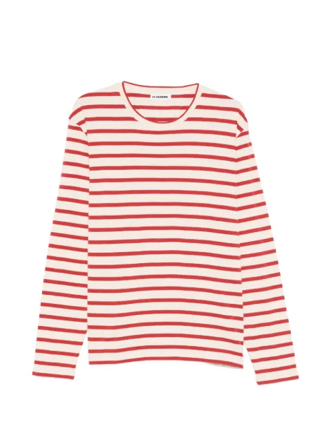 JIL SANDER+ striped-pattern long-sleeve T-shirt