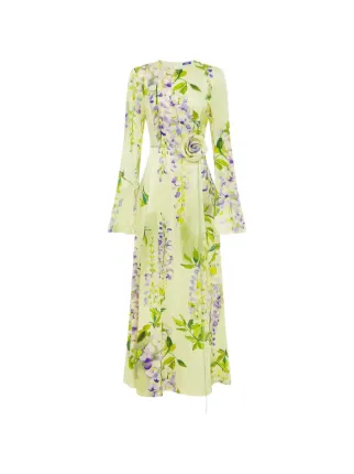 francescas green floral dress Leo Lin Francesca Maxi | couture_western