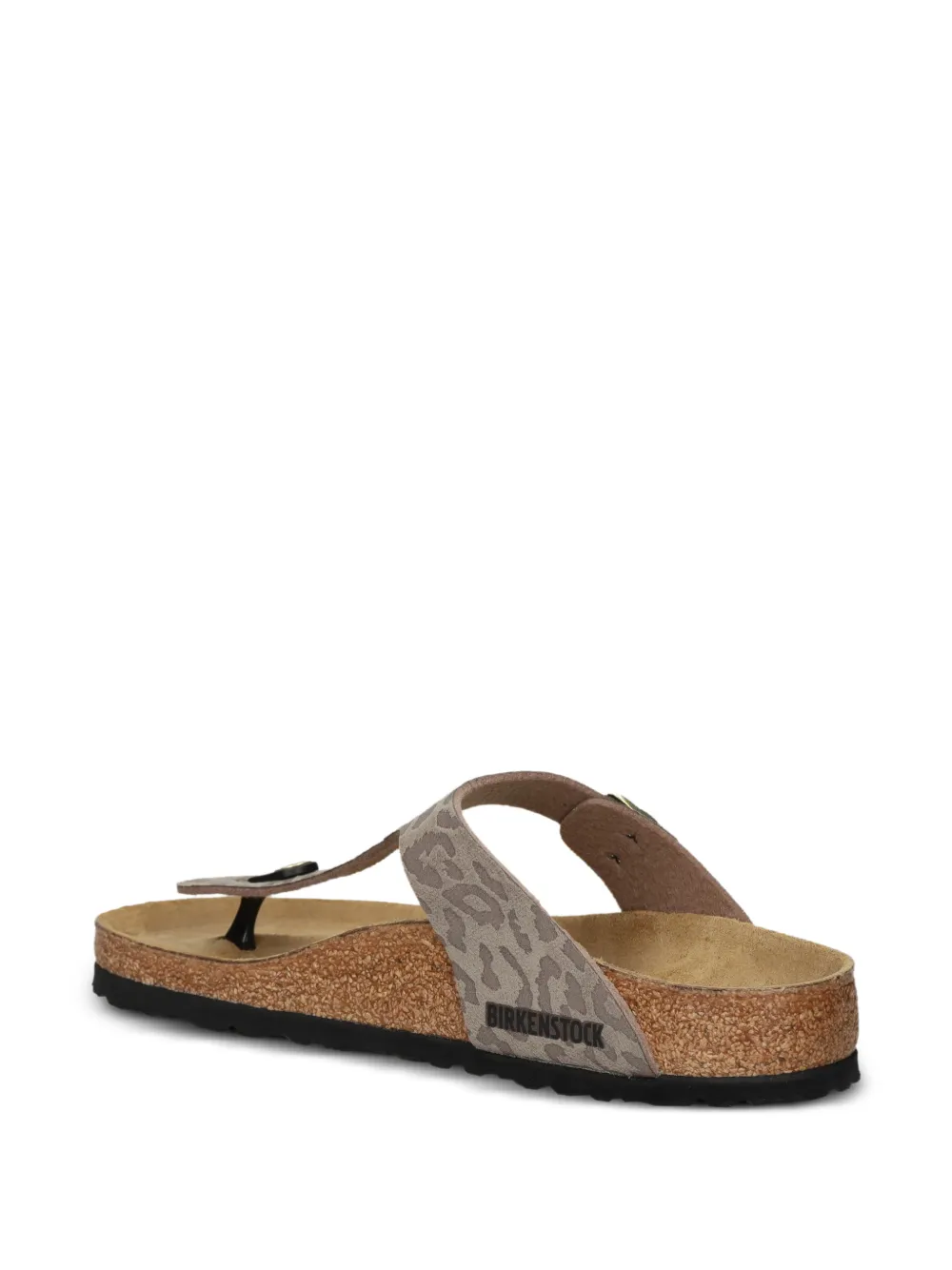 Birkenstock Gizeh teenslippers met luipaardprint Beige
