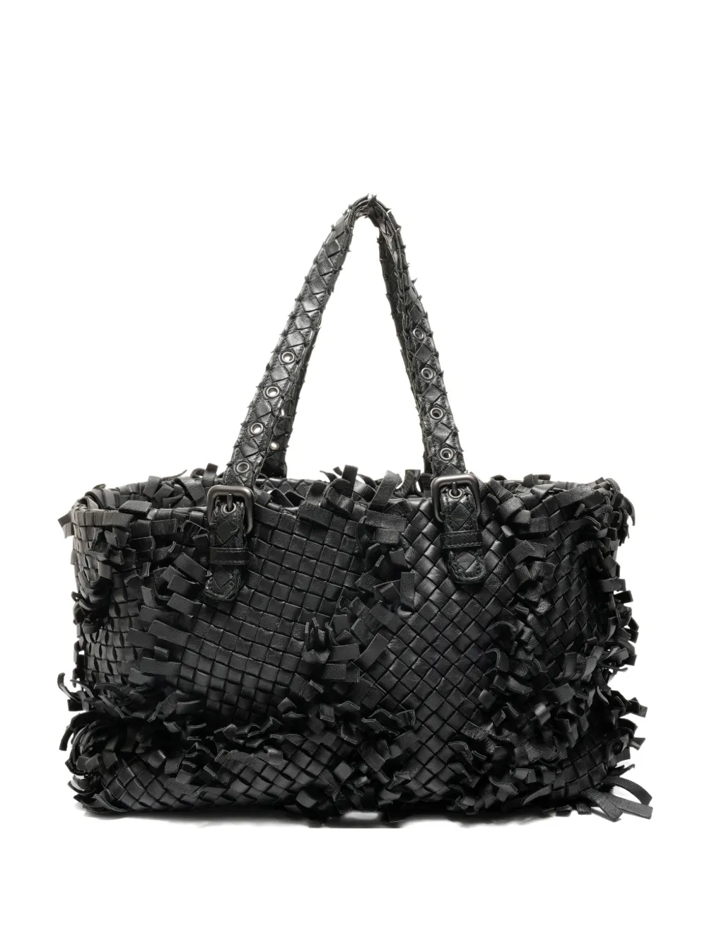 Bottega Veneta Pre-Owned 2011 intrecciato tote bag - Black
