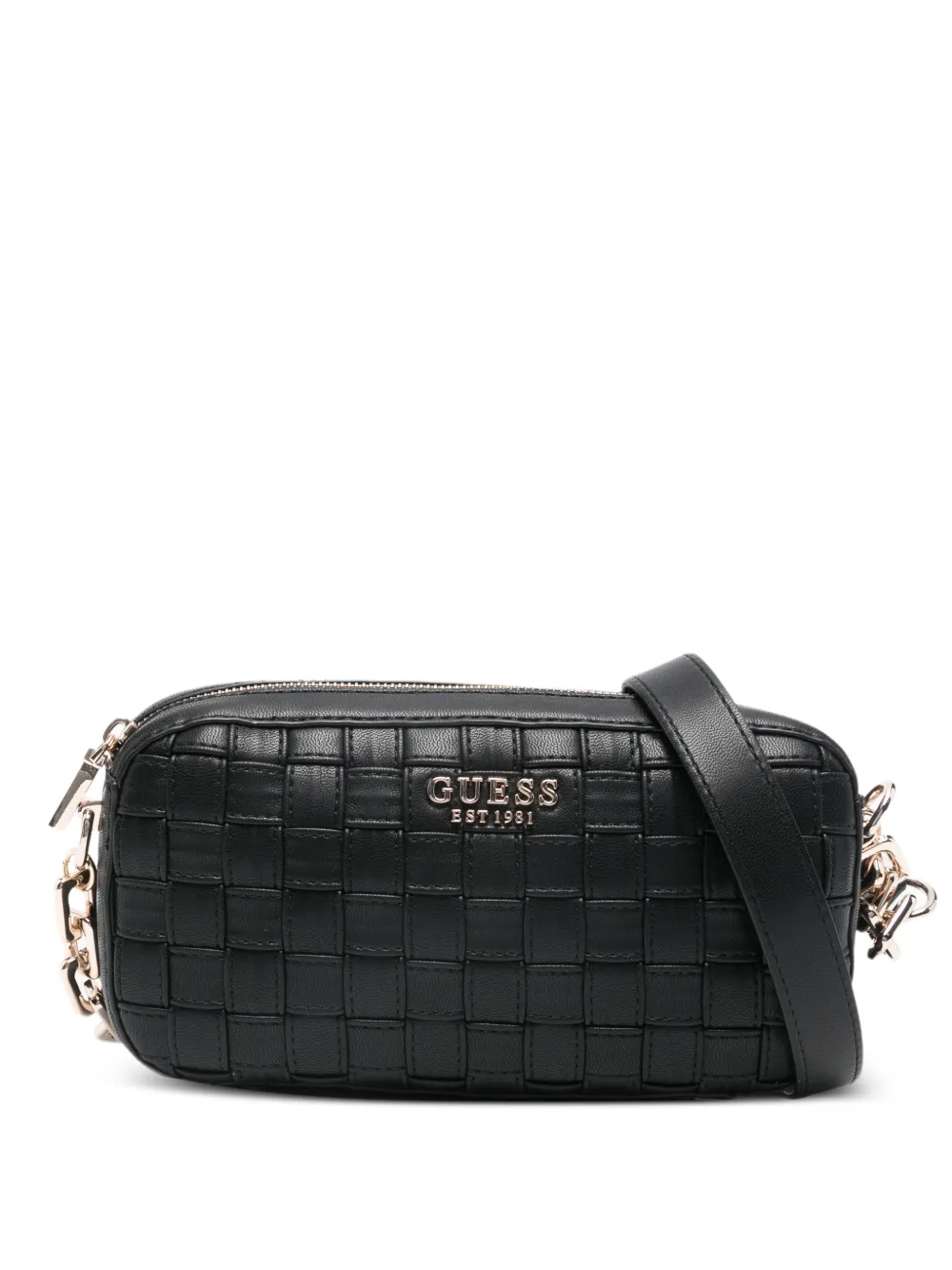 GUESS USA small Sandy woven crossbody bag - Nero