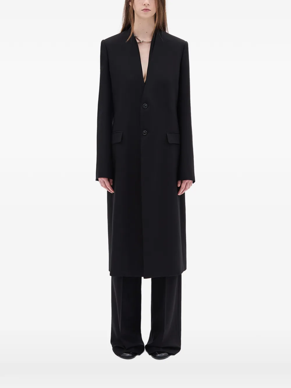 Ann Demeulemeester Calico coat - Nero