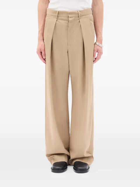Ann Demeulemeester Weite Botel Hose mit Falten